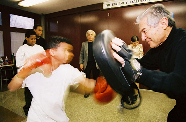 Ron Ross with youth boxers